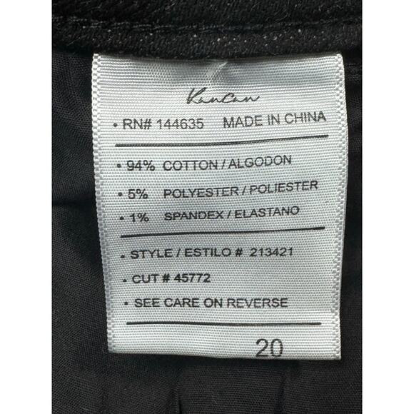 Kancan Women's Frayed Hem Bootcut Black Stretch Denim Jeans - Size 20 (40x31) - Picture 5 of 5